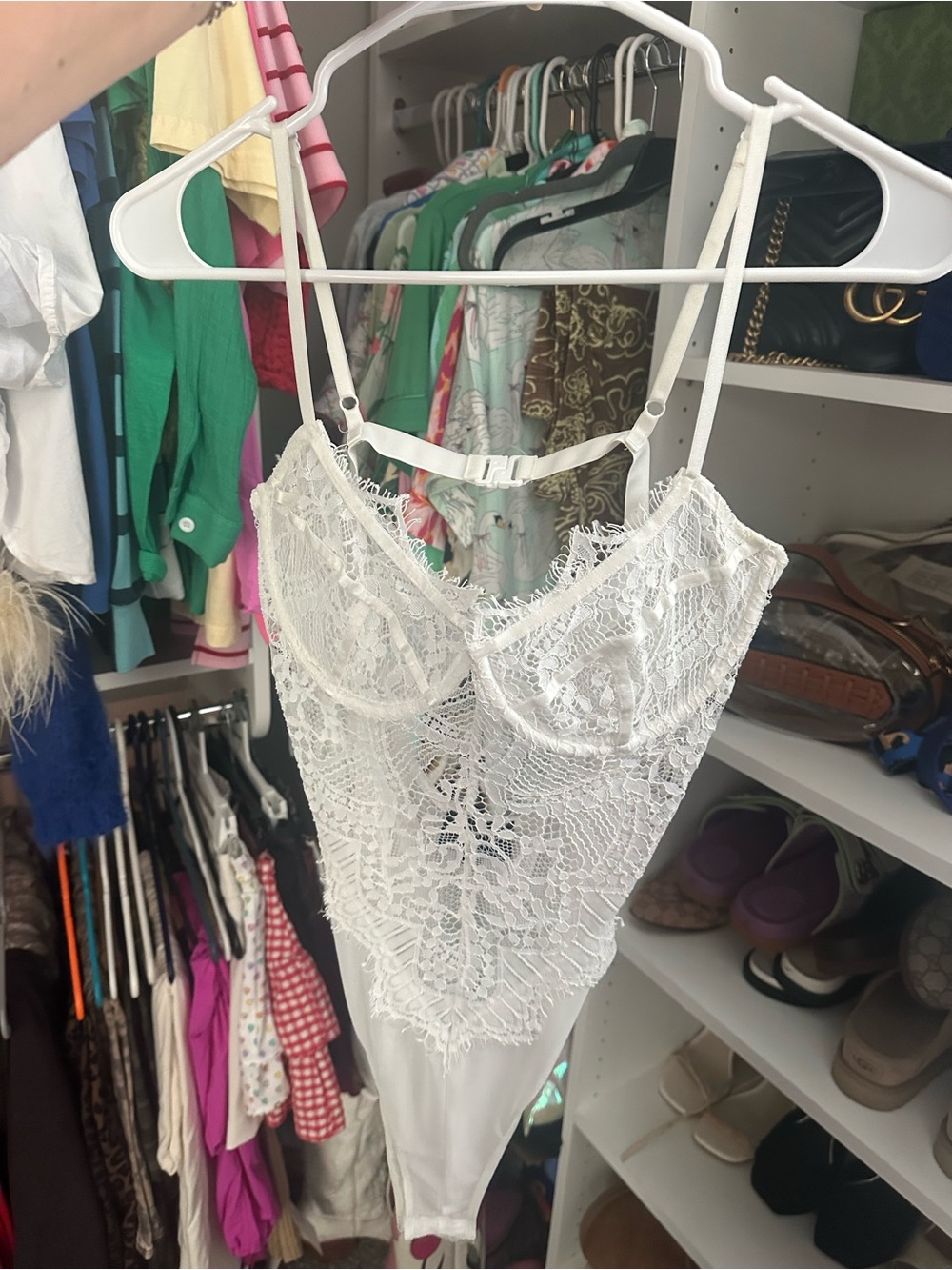 Bardot White Lace Bodysuit with Underwire Cups
